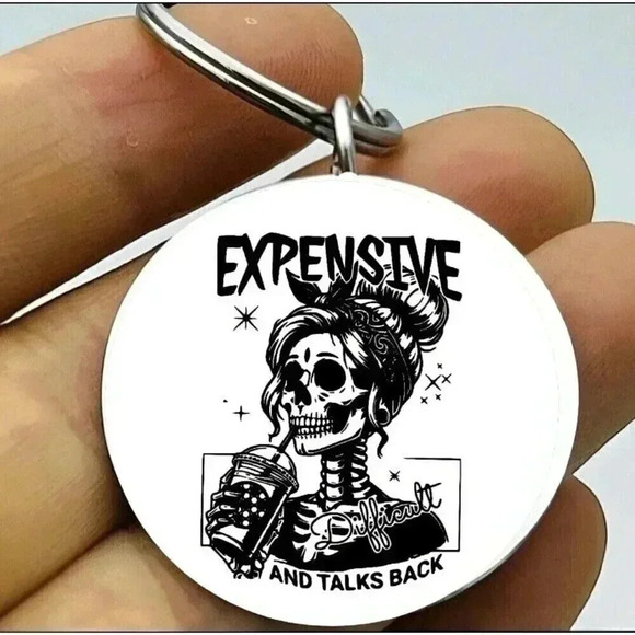 Skelton Coffee Expansive Difficult And Talk Back Hot Keychain - Picture 1 of 1
